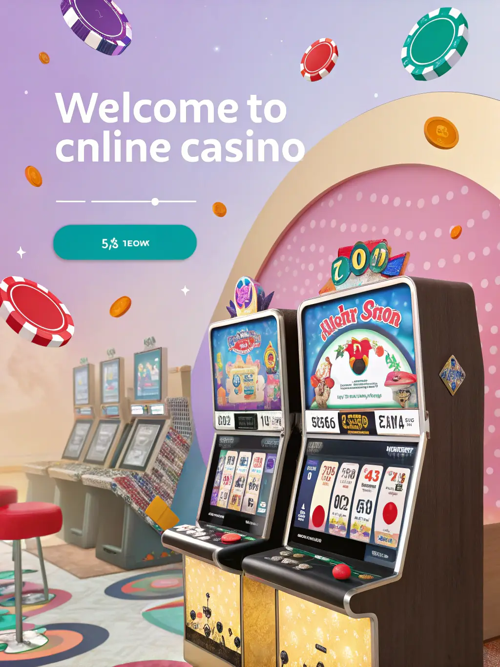 A dynamic image featuring a variety of game icons from GBET's collection, including slots, fish games, and poker, all glowing and inviting.